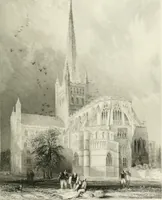 An illustration from Architectural and picturesque illustrations of the cathedral churches of England and Wales. The drawings made from sketches taken expressly for this work, by Robert Garland. With descriptions by Thomas Moule (1838)