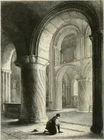 An illustration from Architectural and picturesque illustrations of the cathedral churches of England and Wales. The drawings made from sketches taken expressly for this work, by Robert Garland. With descriptions by Thomas Moule (1838)