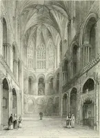 An illustration from Architectural and picturesque illustrations of the cathedral churches of England and Wales. The drawings made from sketches taken expressly for this work, by Robert Garland. With descriptions by Thomas Moule (1838)