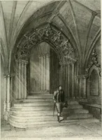 An illustration from Architectural and picturesque illustrations of the cathedral churches of England and Wales. The drawings made from sketches taken expressly for this work, by Robert Garland. With descriptions by Thomas Moule (1838)