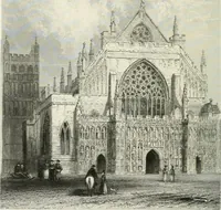An illustration from Architectural and picturesque illustrations of the cathedral churches of England and Wales. The drawings made from sketches taken expressly for this work, by Robert Garland. With descriptions by Thomas Moule (1838)
