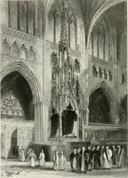 An illustration from Architectural and picturesque illustrations of the cathedral churches of England and Wales. The drawings made from sketches taken expressly for this work, by Robert Garland. With descriptions by Thomas Moule (1838)