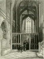 An illustration from Architectural and picturesque illustrations of the cathedral churches of England and Wales. The drawings made from sketches taken expressly for this work, by Robert Garland. With descriptions by Thomas Moule (1838)
