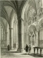 An illustration from Architectural and picturesque illustrations of the cathedral churches of England and Wales. The drawings made from sketches taken expressly for this work, by Robert Garland. With descriptions by Thomas Moule (1838)