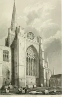 An illustration from Architectural and picturesque illustrations of the cathedral churches of England and Wales. The drawings made from sketches taken expressly for this work, by Robert Garland. With descriptions by Thomas Moule (1838)
