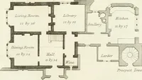 An illustration from Architectural sketches for cottages, rural dwellings, and villas, in the Grecian, Gothic, and fancy styles : with plans suitable to persons of genteel life and moderate fortune : preceded by some observations on scenery and character proper for picturesque buildings (1805)
