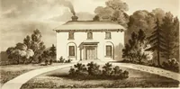 An illustration from Architectural sketches for cottages, rural dwellings, and villas, in the Grecian, Gothic, and fancy styles : with plans suitable to persons of genteel life and moderate fortune : preceded by some observations on scenery and character proper for picturesque buildings (1805)