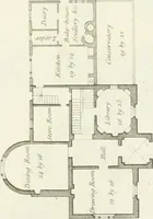 An illustration from Architectural sketches for cottages, rural dwellings, and villas, in the Grecian, Gothic, and fancy styles : with plans suitable to persons of genteel life and moderate fortune : preceded by some observations on scenery and character proper for picturesque buildings (1805)
