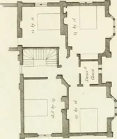 An illustration from Architectural sketches for cottages, rural dwellings, and villas, in the Grecian, Gothic, and fancy styles : with plans suitable to persons of genteel life and moderate fortune : preceded by some observations on scenery and character proper for picturesque buildings (1805)