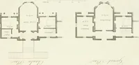 An illustration from Architectural sketches for cottages, rural dwellings, and villas, in the Grecian, Gothic, and fancy styles : with plans suitable to persons of genteel life and moderate fortune : preceded by some observations on scenery and character proper for picturesque buildings (1805)