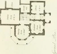 An illustration from Architectural sketches for cottages, rural dwellings, and villas, in the Grecian, Gothic, and fancy styles : with plans suitable to persons of genteel life and moderate fortune : preceded by some observations on scenery and character proper for picturesque buildings (1805)