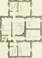 An illustration from Architectural sketches for cottages, rural dwellings, and villas, in the Grecian, Gothic, and fancy styles : with plans suitable to persons of genteel life and moderate fortune : preceded by some observations on scenery and character proper for picturesque buildings (1805)