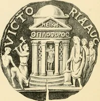 An illustration from Architectura numismatica; or, Architectural medals of classic antiquity: illustrated and explained by comparison with the monuments and the descriptions of ancient authors, and copious text. One hundred lithographs and woodcuts (1859)