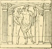 An illustration from Architectura numismatica; or, Architectural medals of classic antiquity: illustrated and explained by comparison with the monuments and the descriptions of ancient authors, and copious text. One hundred lithographs and woodcuts (1859)