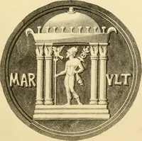 An illustration from Architectura numismatica; or, Architectural medals of classic antiquity: illustrated and explained by comparison with the monuments and the descriptions of ancient authors, and copious text. One hundred lithographs and woodcuts (1859)