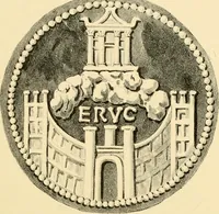An illustration from Architectura numismatica; or, Architectural medals of classic antiquity: illustrated and explained by comparison with the monuments and the descriptions of ancient authors, and copious text. One hundred lithographs and woodcuts (1859)