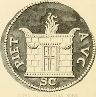 An illustration from Architectura numismatica; or, Architectural medals of classic antiquity: illustrated and explained by comparison with the monuments and the descriptions of ancient authors, and copious text. One hundred lithographs and woodcuts (1859)