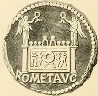 An illustration from Architectura numismatica; or, Architectural medals of classic antiquity: illustrated and explained by comparison with the monuments and the descriptions of ancient authors, and copious text. One hundred lithographs and woodcuts (1859)