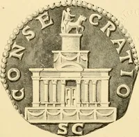 An illustration from Architectura numismatica; or, Architectural medals of classic antiquity: illustrated and explained by comparison with the monuments and the descriptions of ancient authors, and copious text. One hundred lithographs and woodcuts (1859)