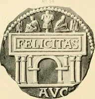 Picture 61 of 107 from Architectura numismatica; or, Architectural medals of classic antiquity: illustrated and explained by comparison with the monuments and the descriptions of ancient authors, and copious text. One hundred lithographs and woodcuts (1859), leaf 315