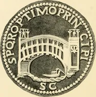 An illustration from Architectura numismatica; or, Architectural medals of classic antiquity: illustrated and explained by comparison with the monuments and the descriptions of ancient authors, and copious text. One hundred lithographs and woodcuts (1859)