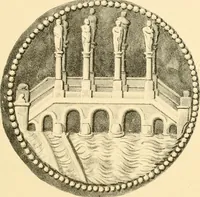 Picture 72 of 107 from Architectura numismatica; or, Architectural medals of classic antiquity: illustrated and explained by comparison with the monuments and the descriptions of ancient authors, and copious text. One hundred lithographs and woodcuts (1859), leaf 354