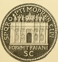 An illustration from Architectura numismatica; or, Architectural medals of classic antiquity: illustrated and explained by comparison with the monuments and the descriptions of ancient authors, and copious text. One hundred lithographs and woodcuts (1859)