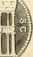 An illustration from Architectura numismatica; or, Architectural medals of classic antiquity: illustrated and explained by comparison with the monuments and the descriptions of ancient authors, and copious text. One hundred lithographs and woodcuts (1859)