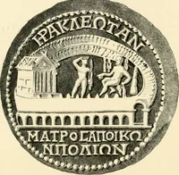 An illustration from Architectura numismatica; or, Architectural medals of classic antiquity: illustrated and explained by comparison with the monuments and the descriptions of ancient authors, and copious text. One hundred lithographs and woodcuts (1859)