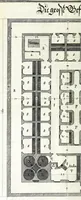 An illustration from Architectura vniversalis, das ist, Von Kriegs, Statt- vnd Wasser Gebäwen ... : auss eigener experientza vnd viel-Jähriger Observation zusamen getragen, beschreiben, vnd mit 60. Kupfferstucken vorgebildet vnd delinirt (1635)
