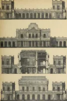An illustration from Architecture, décoration et ameublement pendant le dix-huitième siècle, Régence - Louis XV. Symétrie et asymétrie proportions légères et courbes capricieuses (1900)
