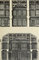 An illustration from Architecture, décoration et ameublement pendant le dix-huitième siècle, Régence - Louis XV. Symétrie et asymétrie proportions légères et courbes capricieuses (1900)
