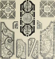 An illustration from Architecture, décoration et ameublement pendant le dix-huitième siècle, Régence - Louis XV. Symétrie et asymétrie proportions légères et courbes capricieuses (1900)