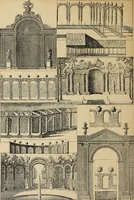 An illustration from Architecture, décoration et ameublement pendant le dix-huitième siècle, Régence - Louis XV. Symétrie et asymétrie proportions légères et courbes capricieuses (1900)