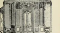An illustration from Architecture, décoration et ameublement pendant le dix-huitième siècle, Régence - Louis XV. Symétrie et asymétrie proportions légères et courbes capricieuses (1900)