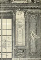 An illustration from Architecture, décoration et ameublement pendant le dix-huitième siècle, Régence - Louis XV. Symétrie et asymétrie proportions légères et courbes capricieuses (1900)