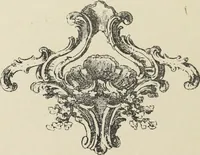 An illustration from Architecture, décoration et ameublement pendant le dix-huitième siècle, Régence - Louis XV. Symétrie et asymétrie proportions légères et courbes capricieuses (1900)