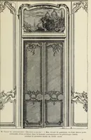 An illustration from Architecture, décoration et ameublement pendant le dix-huitième siècle, Régence - Louis XV. Symétrie et asymétrie proportions légères et courbes capricieuses (1900)