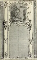An illustration from Architecture, décoration et ameublement pendant le dix-huitième siècle, Régence - Louis XV. Symétrie et asymétrie proportions légères et courbes capricieuses (1900)