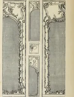 An illustration from Architecture, décoration et ameublement pendant le dix-huitième siècle, Régence - Louis XV. Symétrie et asymétrie proportions légères et courbes capricieuses (1900)