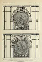 An illustration from Architecture, décoration et ameublement pendant le dix-huitième siècle, Régence - Louis XV. Symétrie et asymétrie proportions légères et courbes capricieuses (1900)