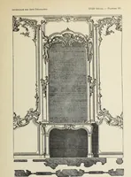 An illustration from Architecture, décoration et ameublement pendant le dix-huitième siècle, Régence - Louis XV. Symétrie et asymétrie proportions légères et courbes capricieuses (1900)