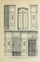 An illustration from Architecture, décoration et ameublement pendant le dix-huitième siècle, Régence - Louis XV. Symétrie et asymétrie proportions légères et courbes capricieuses (1900)