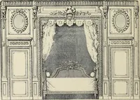 An illustration from Architecture, décoration et ameublement pendant le dix-huitième siècle, Régence - Louis XV. Symétrie et asymétrie proportions légères et courbes capricieuses (1900)