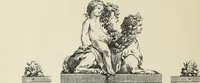 An illustration from Architecture, décoration et ameublement pendant le dix-huitième siècle, Régence - Louis XV. Symétrie et asymétrie proportions légères et courbes capricieuses (1900)
