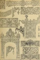An illustration from Architecture, décoration et ameublement pendant le dix-huitième siècle, Régence - Louis XV. Symétrie et asymétrie proportions légères et courbes capricieuses (1900)