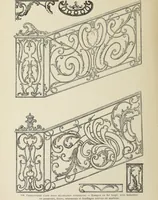 An illustration from Architecture, décoration et ameublement pendant le dix-huitième siècle, Régence - Louis XV. Symétrie et asymétrie proportions légères et courbes capricieuses (1900)