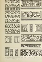 An illustration from Architecture, décoration et ameublement pendant le dix-huitième siècle, Régence - Louis XV. Symétrie et asymétrie proportions légères et courbes capricieuses (1900)