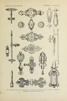 An illustration from Architecture, décoration et ameublement pendant le dix-huitième siècle, Régence - Louis XV. Symétrie et asymétrie proportions légères et courbes capricieuses (1900)