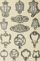 An illustration from Architecture, décoration et ameublement pendant le dix-huitième siècle, Régence - Louis XV. Symétrie et asymétrie proportions légères et courbes capricieuses (1900)
